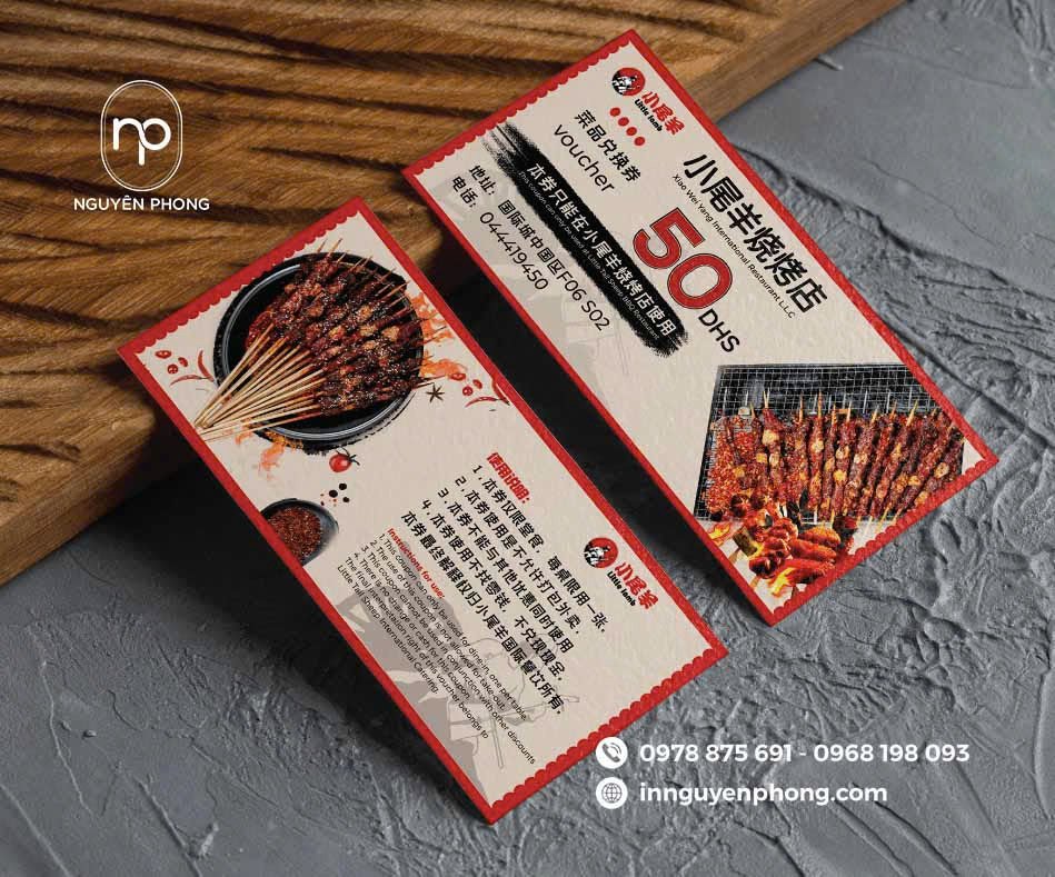 Thiết kế voucher cần đảm bảo bố cục 